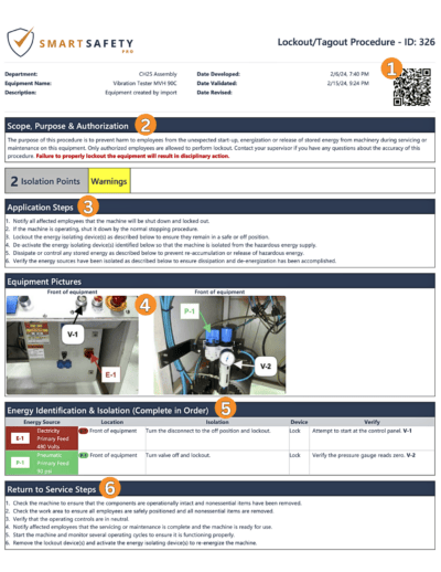 How to Complete A Lockout Tagout Procedure With a QR Code