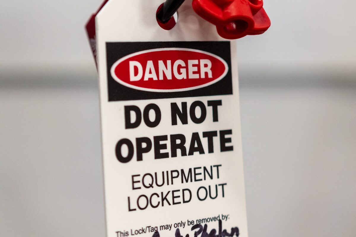 CNC close up LOTO CNC Machine LOTO
